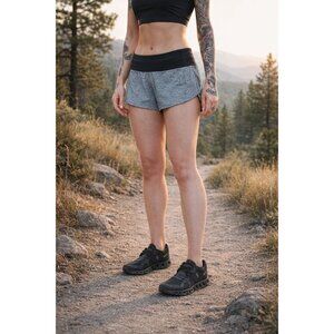 Lululemon Speed Up Lined LR Short *2.5" Heather Lux Multi Black / Black size 10